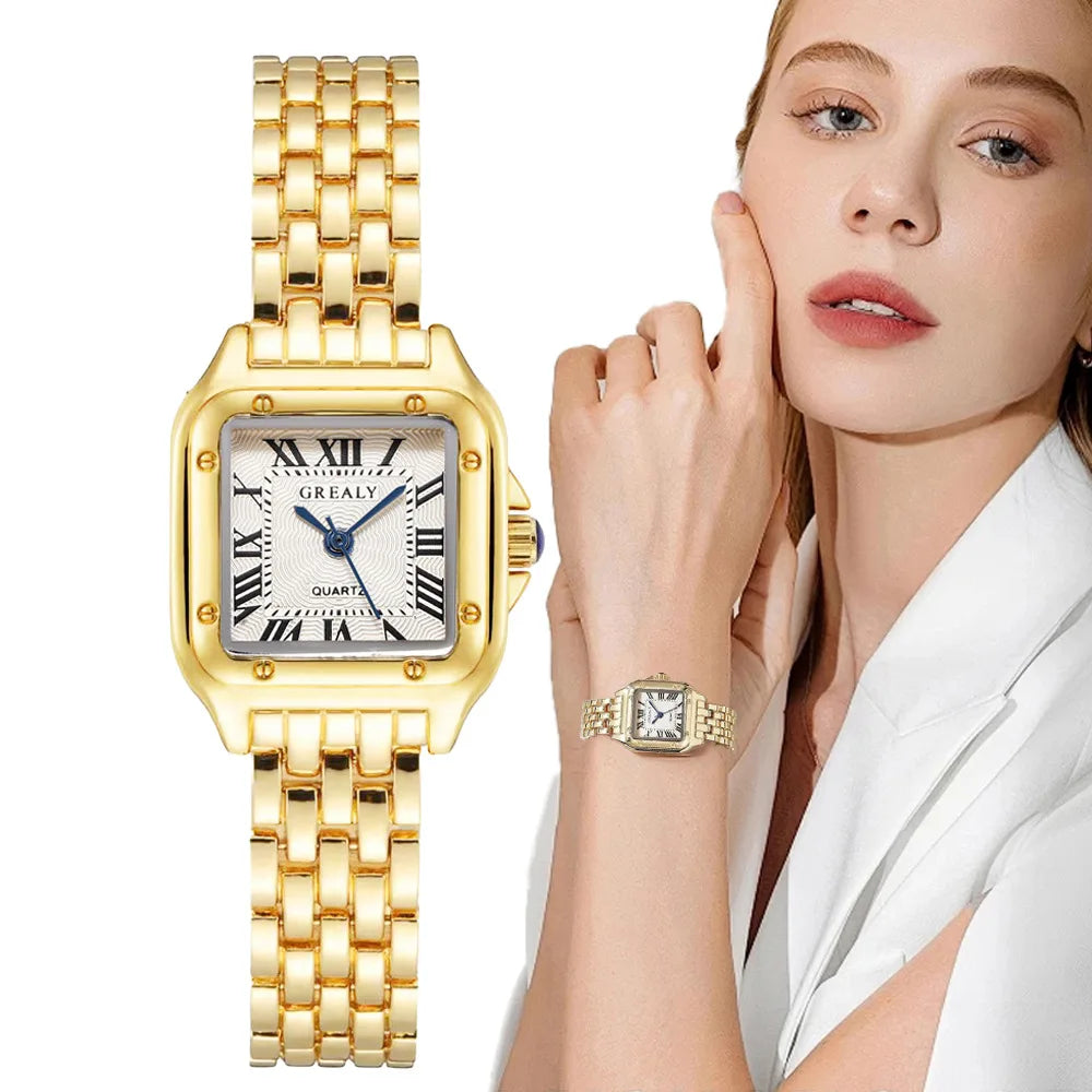 Relógio Feminino de Luxo Aço Inoxidável Marca UTHAI