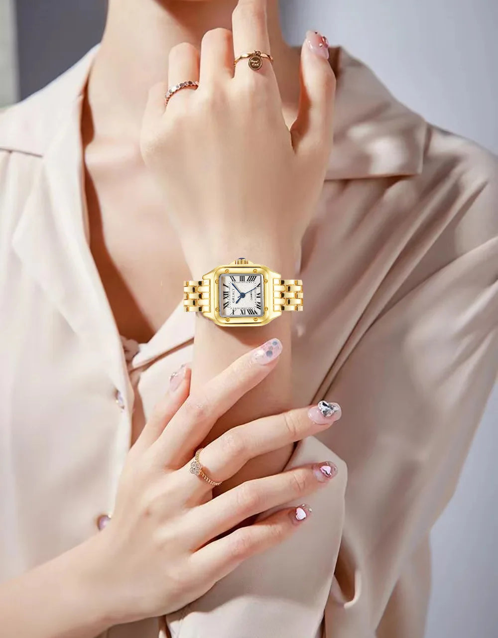 Relógio Feminino de Luxo Aço Inoxidável Marca UTHAI
