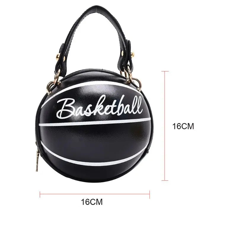 Bolsa Redonda de Corrente em Couro PU